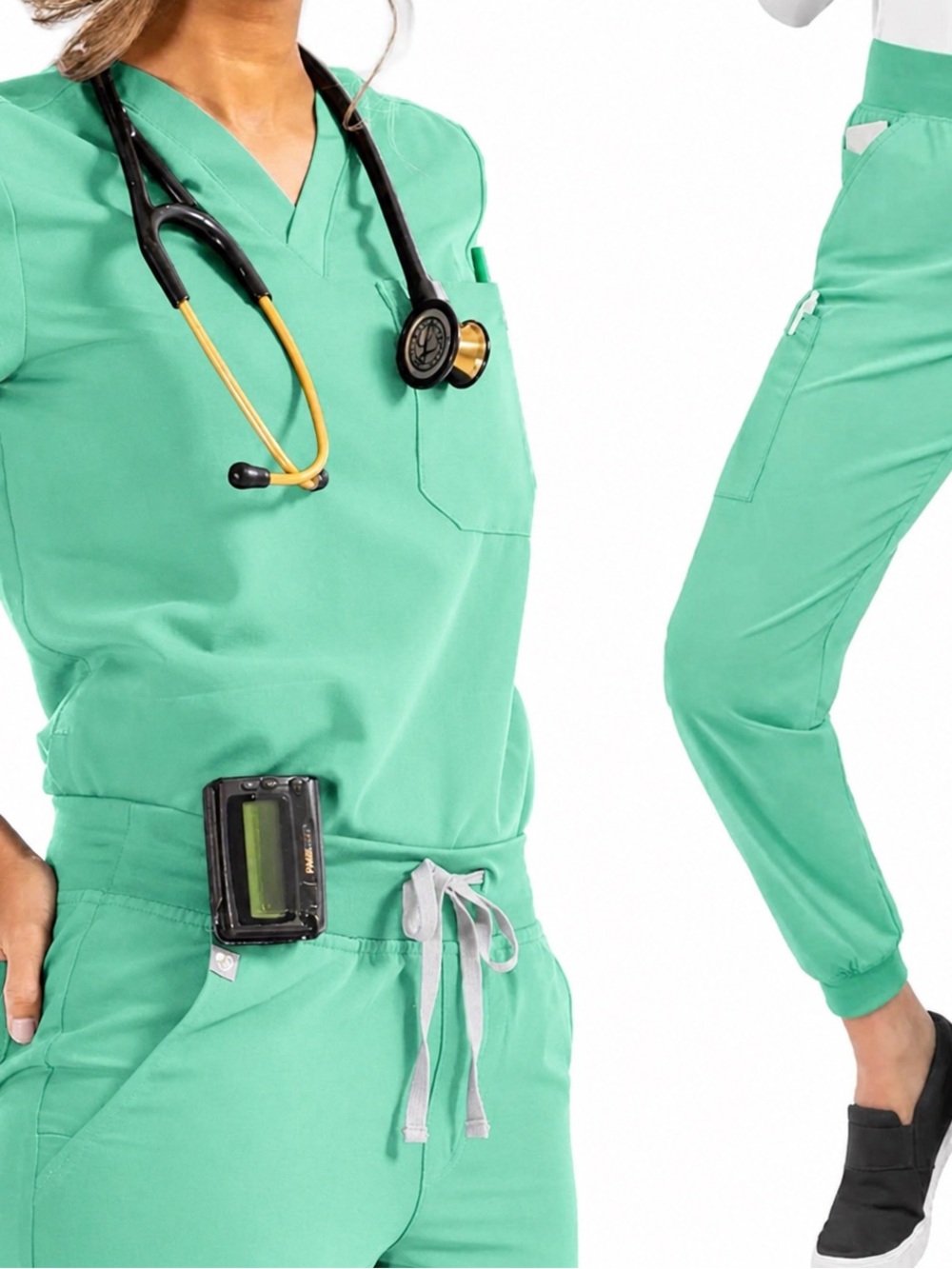 Women’s Medical Scrub Jogger Pants in Mint Green